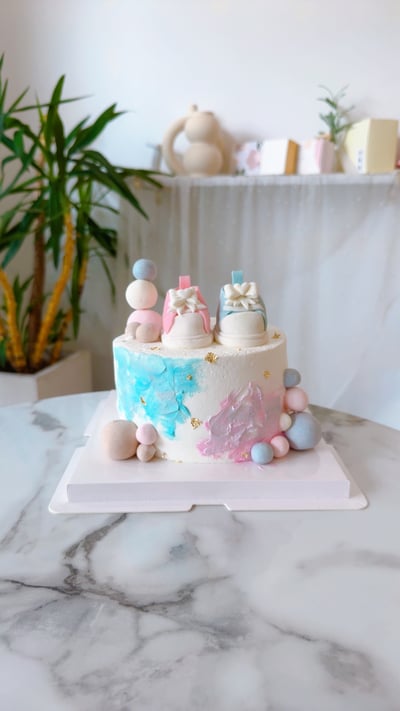 K067寶寶鞋造型性別蛋糕1