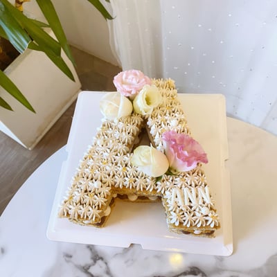 字母Ａ（鮮花款/杏色）1