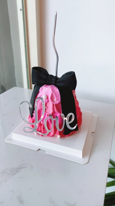 F022粉漸層蝴蝶結蛋糕1