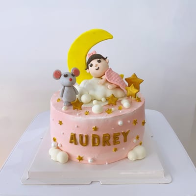 K014雲朵月亮翻糖造型(不包含老鼠)1