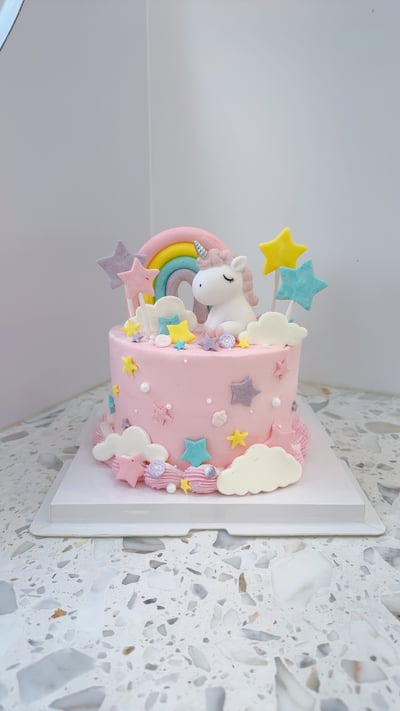 K084彩虹獨角獸蛋糕1