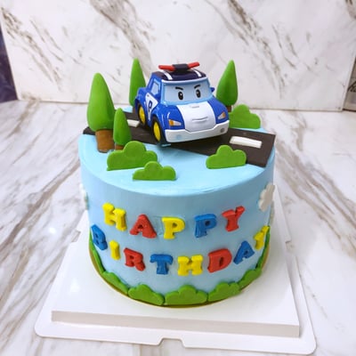 C004波利公仔翻糖蛋糕1