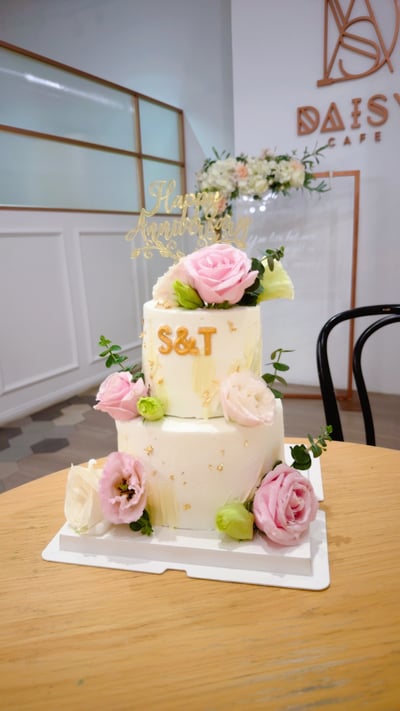 B005純白刷色鮮花1