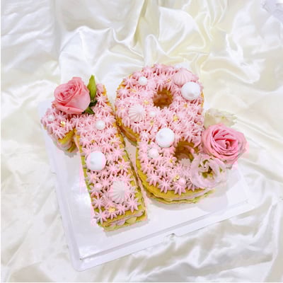 數字18（鮮花款/粉色）1