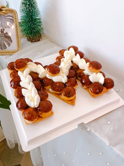 字母M聖多諾黑泡芙1