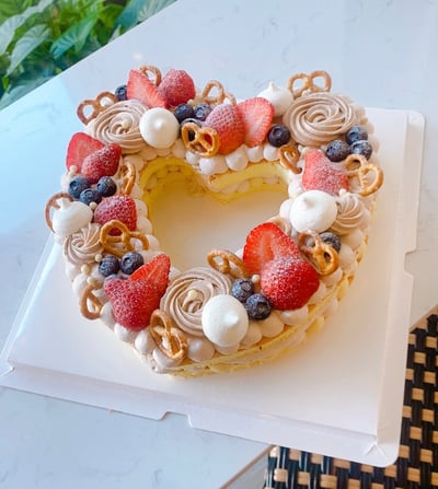 摟空愛心蛋糕（基本款/杏色）1