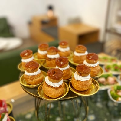 脆糖香草/巧克力修女泡芙1