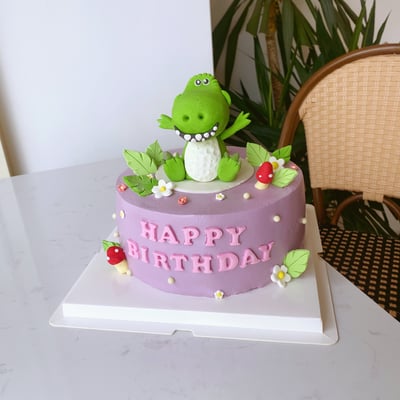 K012抱抱龍翻糖蛋糕1