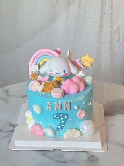 C026玉桂狗公仔翻糖蛋糕1