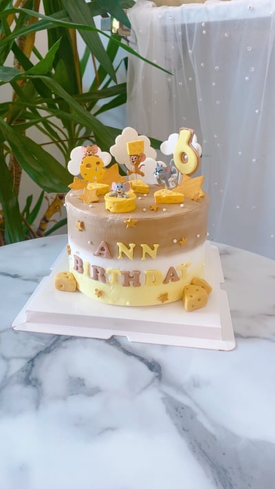 C015湯姆貓傑利鼠翻糖蛋糕1