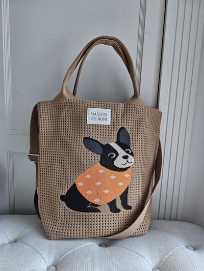 Frenchie Dot Jumbo 法鬥點點大提包2