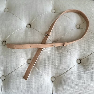 皮背帶 - 杏色1