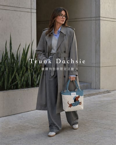 Trunk Grande Dachsie 臘腸抱抱 大提包3