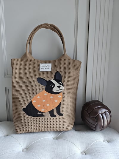 Frenchie Dot Jumbo 法鬥點點大提包3