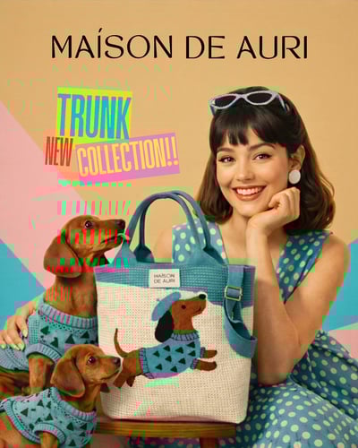 Trunk Grande Dachsie 臘腸抱抱 大提包2