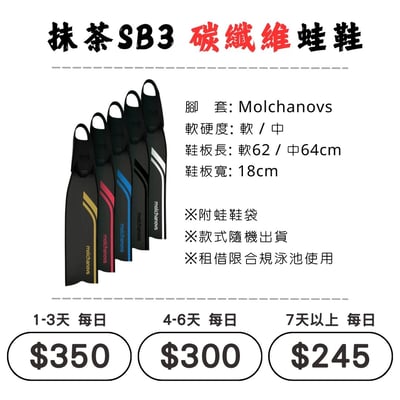 ☆租借-蛙鞋☆ 抹茶 SB3 碳纖維 蛙鞋1