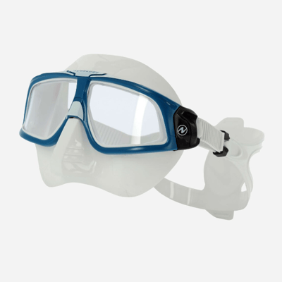 AquaLung Sphera X (思妃拉) 自潛低容積面鏡 白底藍框3