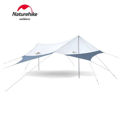 Naturehike 旭日六角蝶形天幕 150D牛津布涂銀 風暴藍1