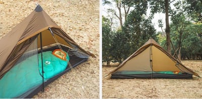 三峰出 3F 藍山1 Pro 新款20D無桿輕量單人帳 三/四季帳篷2