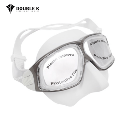 Double K 自潛曲面面鏡 白底金屬灰1