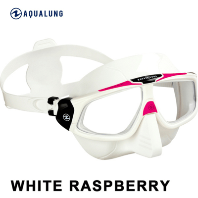 AquaLung Sphera X (思妃拉) 自潛低容積面鏡 白底桃紅1
