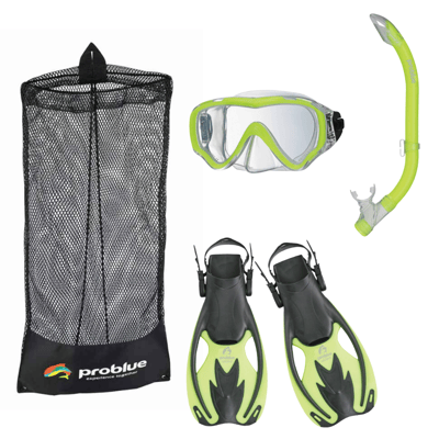 Problue 兒童/青少年 浮潛三寶 半乾式5