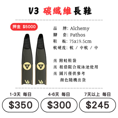 ☆租借-蛙鞋 ☆ Alchemy V3 碳纖維 蛙鞋1