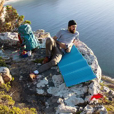 Naturehike NH 2.5cm蛋殼睡墊 防潮墊 摺疊加厚型 藍色5