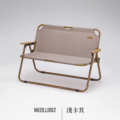 Naturehike 鋁合金木紋雙人折疊露營椅12