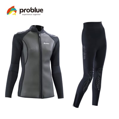 Problue 3mm 女款局部超彈 防寒衣褲1