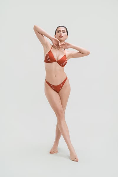 TIMU   條紋高衩美臀褲1