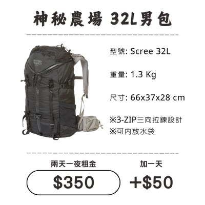 ☆租借-背包☆神秘農場 32L 男包1