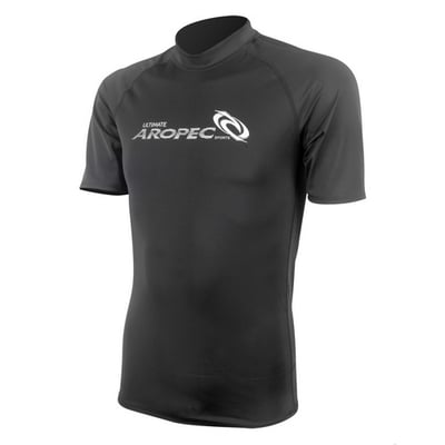 Aropec 男款短袖防曬水母衣 黑色1