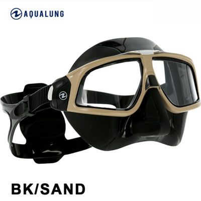 AquaLung Sphera X (思妃拉) 自潛低容積面鏡 黑底沙色1