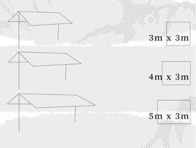 三峰出 3F 多用途方形天幕 210T涂銀 卡其色/象牙白6