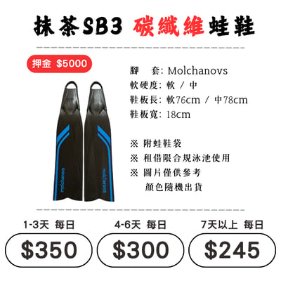 ☆租借-蛙鞋☆ 抹茶 SB3 碳纖維 蛙鞋1