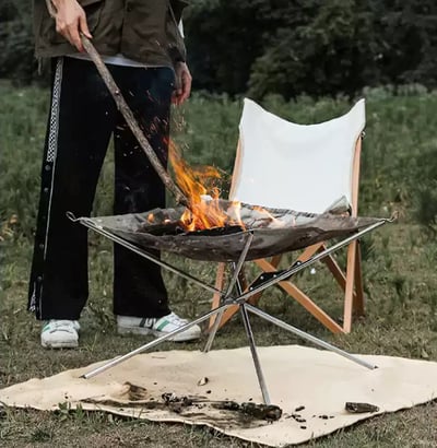 可收納輕量不鏽鋼焚火台2