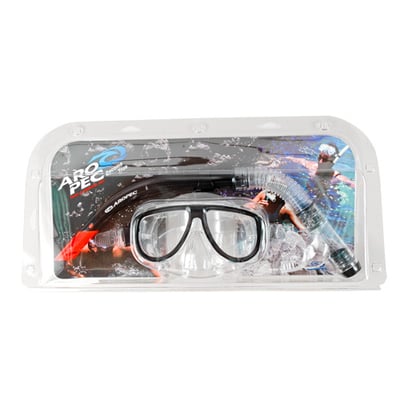 Aropec 成人浮潛呼吸管面鏡套組 黑色1