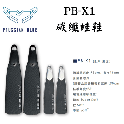 Prussian Blue 普魯士藍 自由潛水 碳纖蛙鞋3
