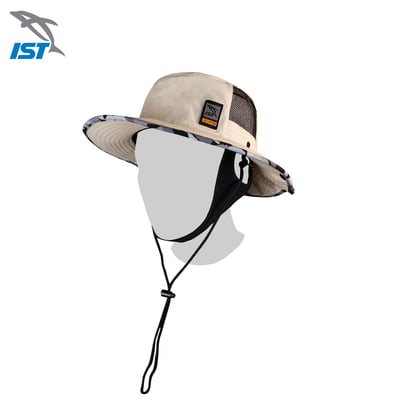 IST 多功能戶外遮陽帽 卡其迷彩1