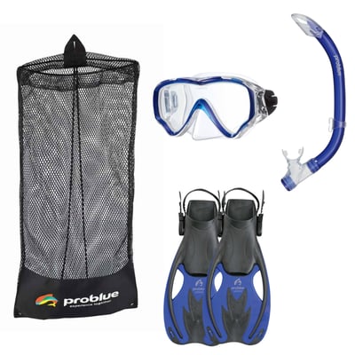 Problue 兒童/青少年 浮潛三寶 半乾式3