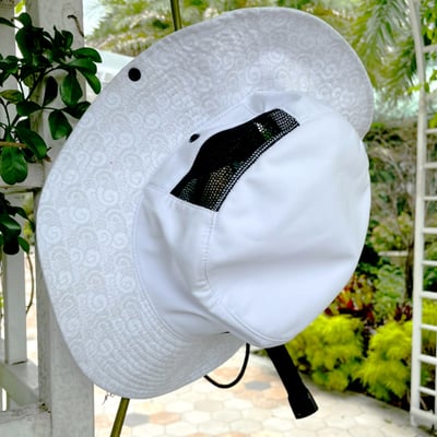 IST 多功能戶外遮陽帽 白色4