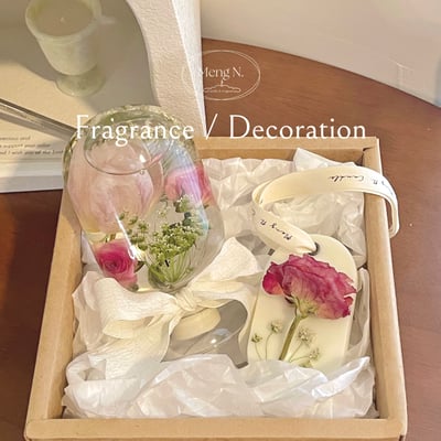 僅限加購｜乾燥花香磚蠟燭1