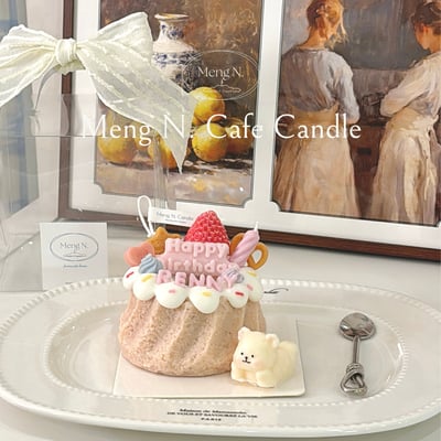 四吋奶油淋面蛋糕蠟燭1