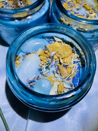 七脈輪系列喉輪聖木療癒蠟燭2