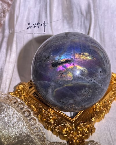 優惠回饋｜獨角獸🦄彩虹光拉長石球《JCS009》1