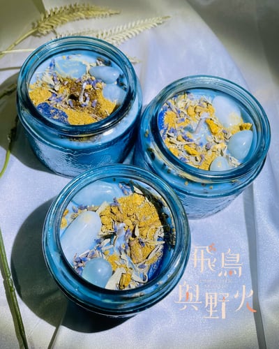 七脈輪系列喉輪聖木療癒蠟燭1