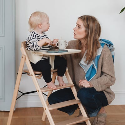 藝人-馬力歐套組【KAOS】Klapp折疊成長餐椅組(永續新星)-主體＋護圍＋餐盤+坐墊3