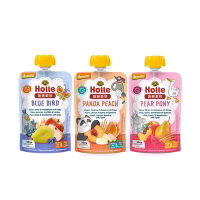 【Holle禾樂純境】生物動力果泥-飽飽穀物系列(多款可選)1