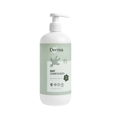 【Derma丹麥德瑪】寶寶有機水嫩洗髮沐浴露家庭號 500ml1
